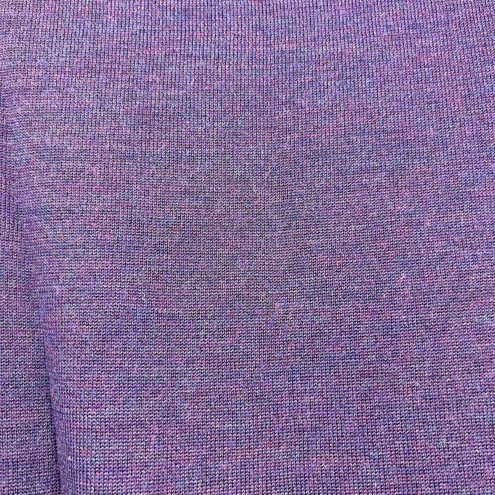 Camela Sweater Womens Small Purple Merino Wool Knit Abstract Artsy Academia Crew - Picture 4 of 8